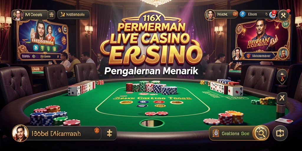 Tampilan gameplay Live Casino yang mendebarkan.