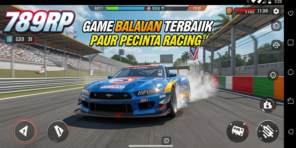 Tampilan screenshot dari gameplay balapan yang dinamis dan mendebarkan di 789RP.