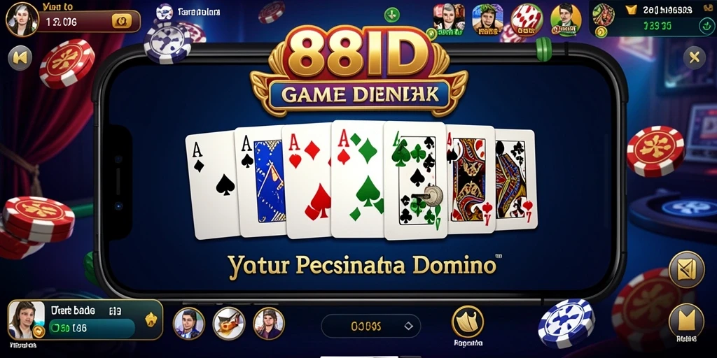 Tampilan seru gameplay Domino di 88ID yang adiktif.
