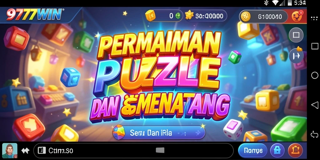 Screenshot utama 9777WIN menunjukkan gameplay Puzzle yang menarik.