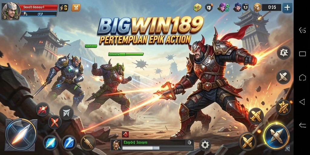 Tampilan aksi mendebarkan dalam gameplay BIGWIN189.