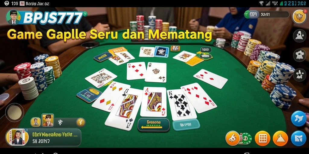 Tampilan utama BPJS777 dengan gameplay seru Gaple.