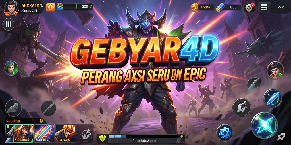 Tampilan aksi seru dan mendebarkan dari GEBYAR4D saat gameplay.