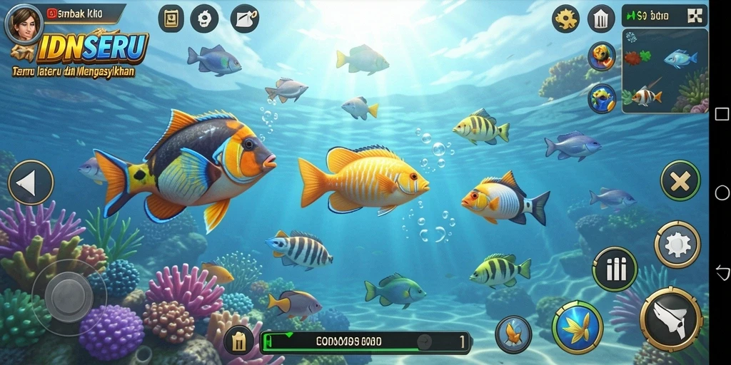 Gameplay seru menembak ikan di IDNSERU.