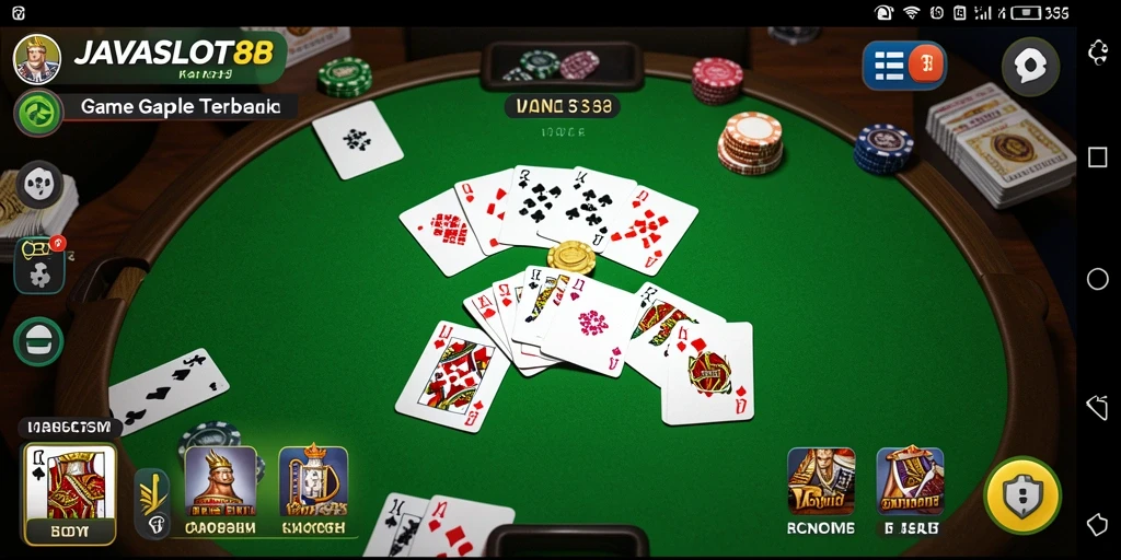 Screenshot gameplay seru dari permainan Gaple JAVASLOT88.