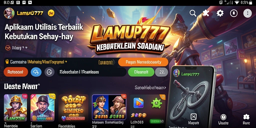 Tampilan dasar antarmuka LAMPU777 yang intuitif dan fungsional.