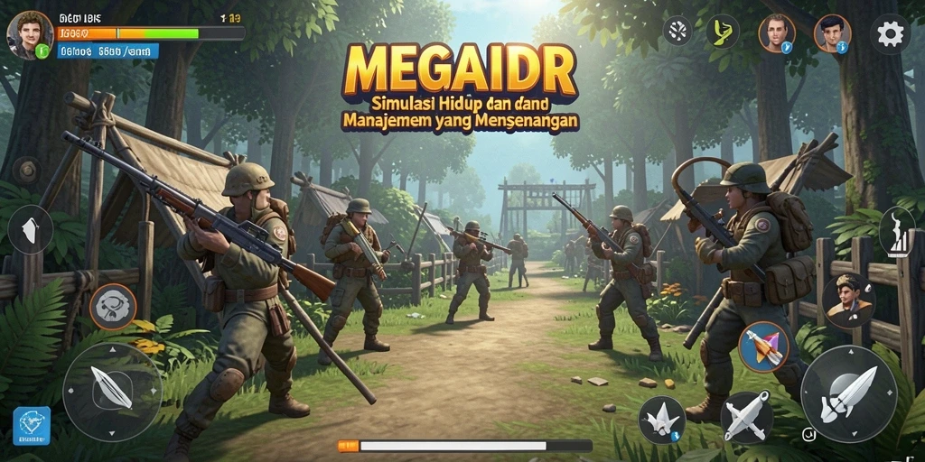 Gameplay MEGAIDR yang penuh strategi dan simulasi kehidupan.