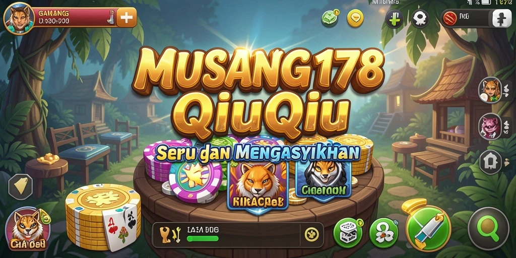 Tampilan gameplay QiuQiu yang dinamis dan menarik.