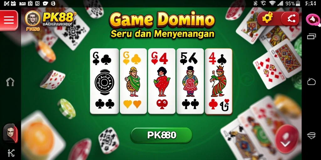 Screenshot gameplay PK88 menampilkan aksi seru dan strategi permainan Domino.