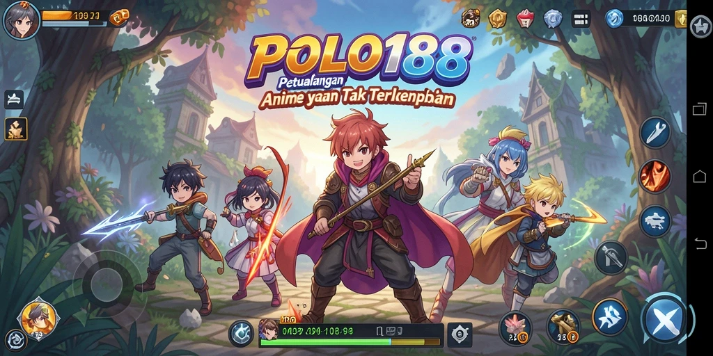 Screenshot gameplay anime POLO188 yang menampilkan karakter dan pertempuran.