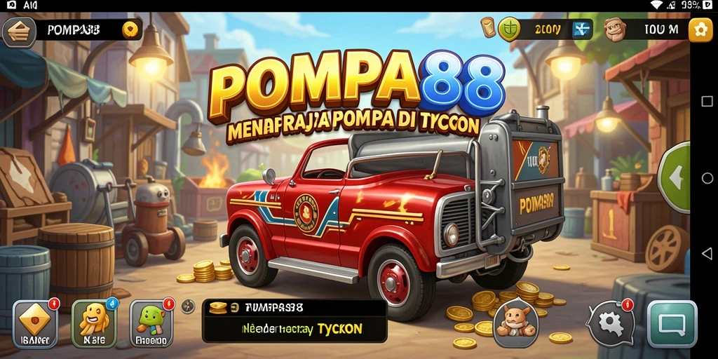 Tangkapan layar POMPA88 menampilkan gameplay seru dan strategi bisnis.
