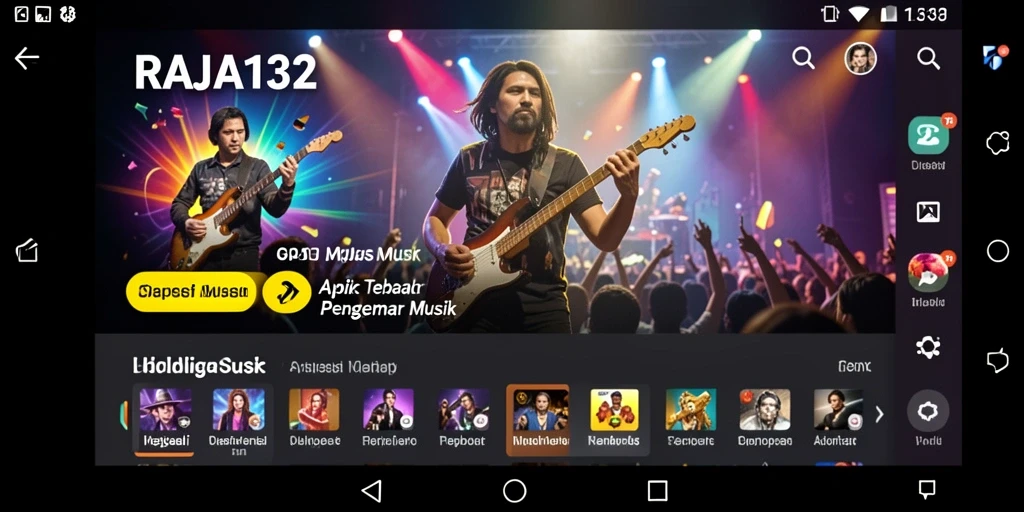 Tampilan gameplay RAJA132 yang menarik dan interaktif dalam menikmati musik.